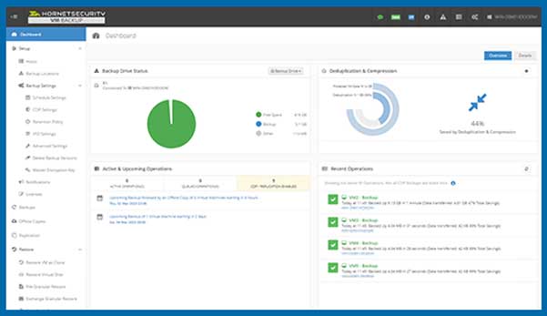 Hornetsecurity VM Backup Interface